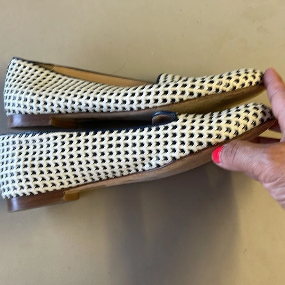 Jcrew woven leather flats sz 7 - Picture 3 of 4